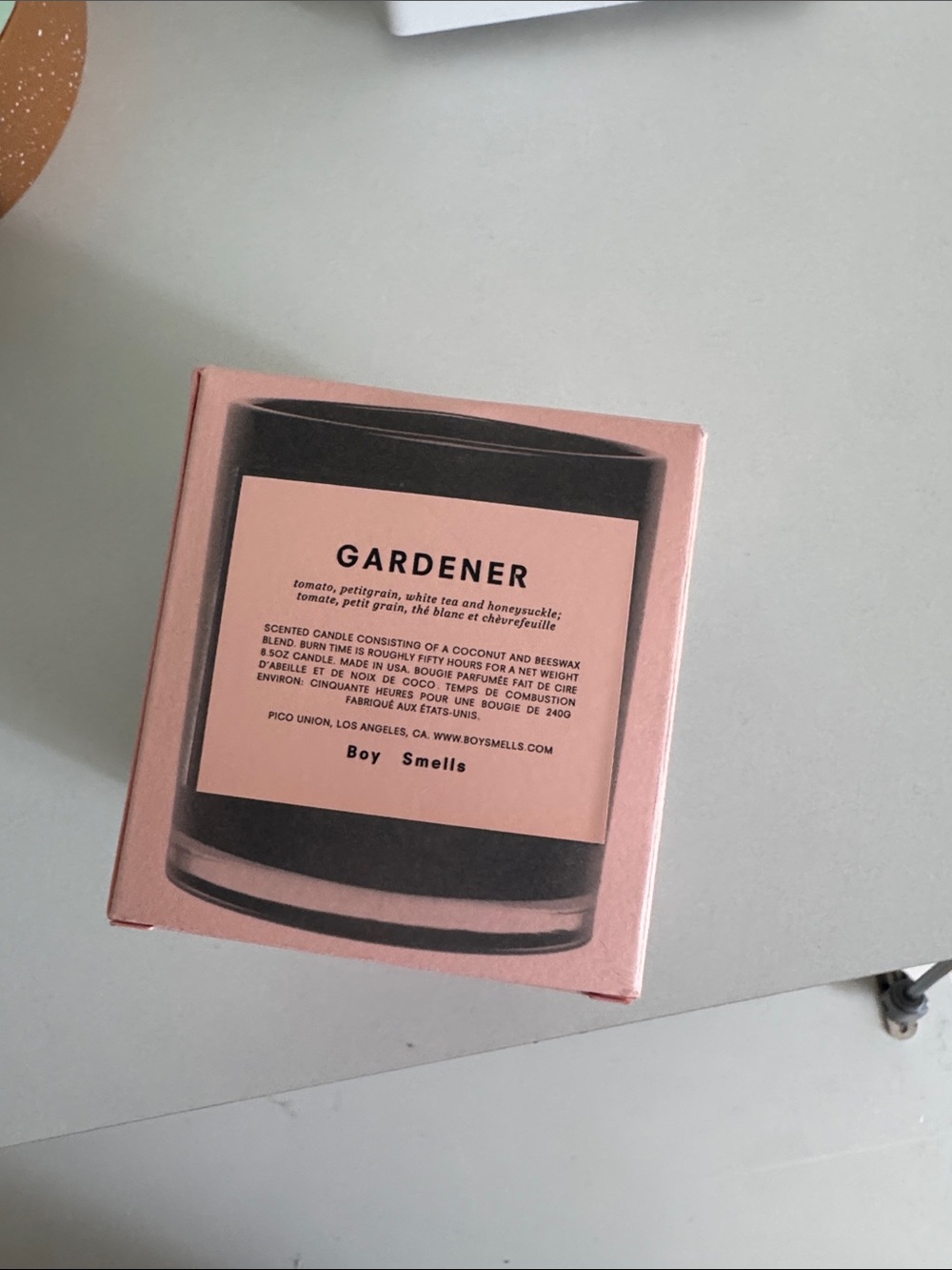 Boy Smells Gardener Scented Candle - Pink